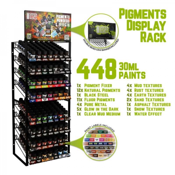 Green Stuff World: GSW Pigment Display Rack - Pigments, Powders, Textures and Effects
