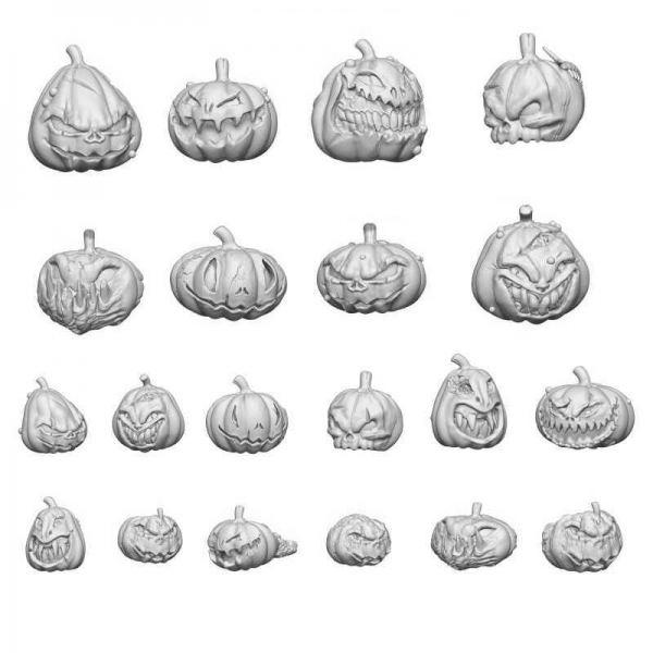 Green Stuff World: 3D printed set - Killer Pumpkins
