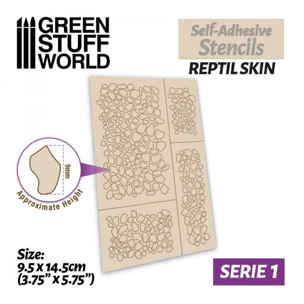 Green Stuff World: Self-adhesive stencils - Reptil skin