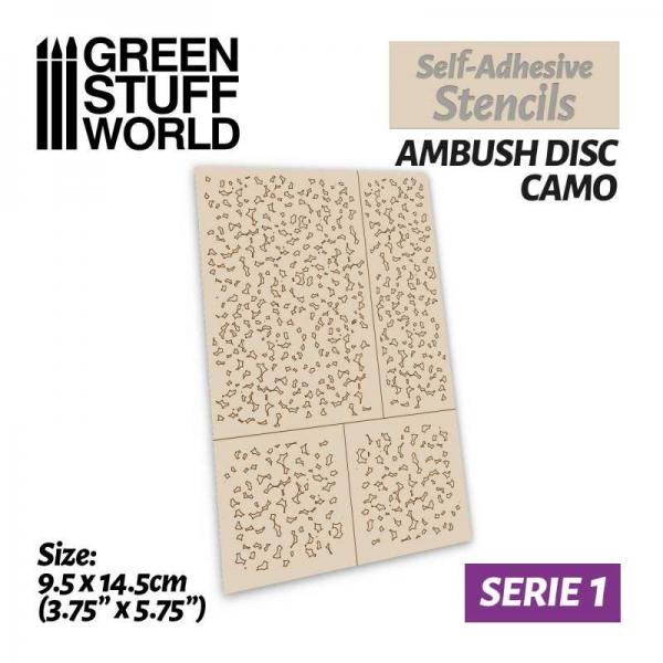 Green Stuff World: Self-adhesive stencils - Ambush Disc Camo