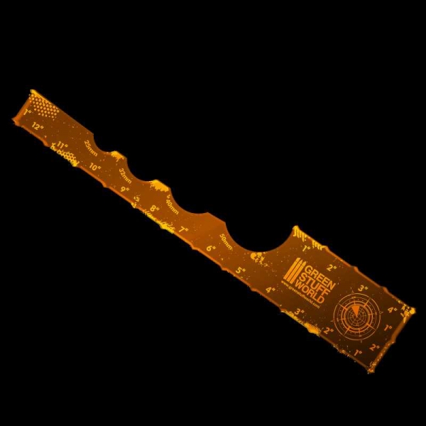 Green Stuff World: Gaming Measuring Tool - Fluor Orange 12 inches