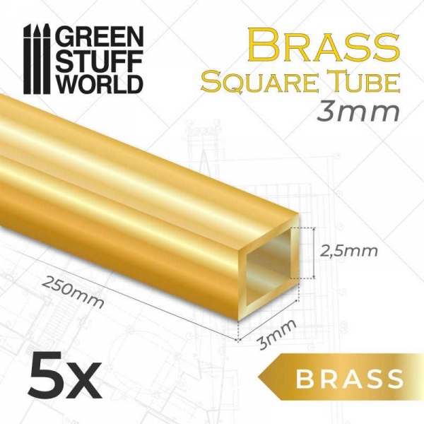 Green Stuff World: Square Brass Tubes 3mm
