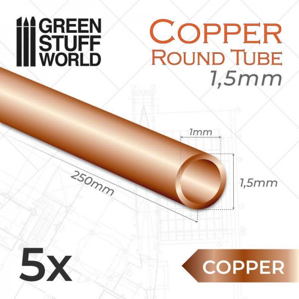Green Stuff World: Round Copper tube 1,5mm