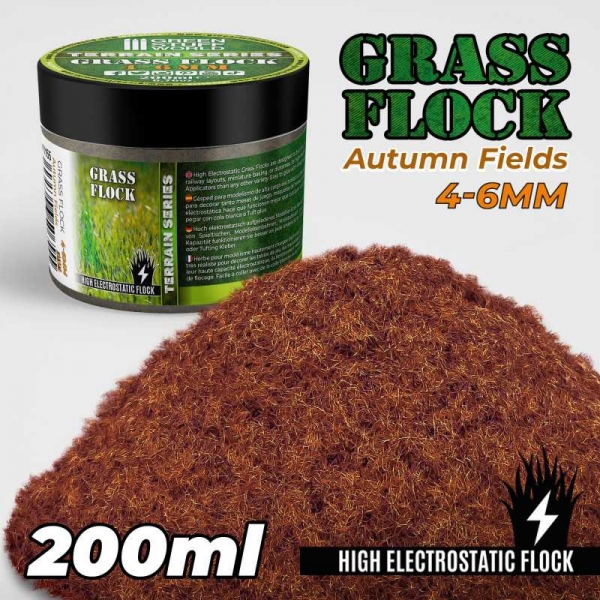 Green Stuff World: Static Grass Flock 4-6mm - AUTUMN FIELDS - 200 ml