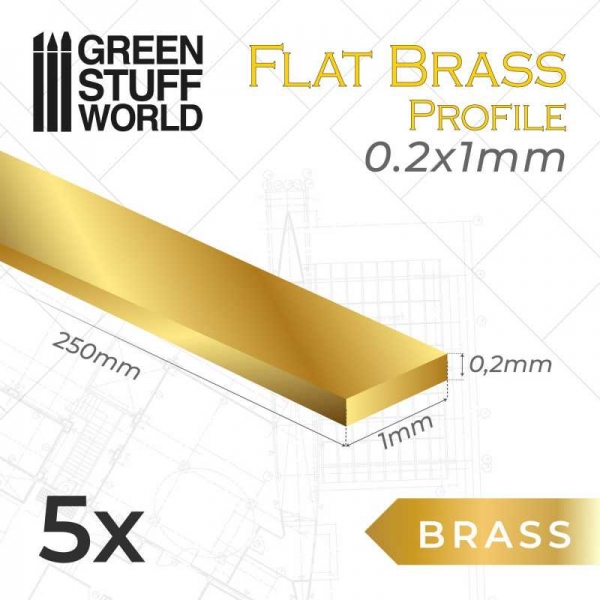 Green Stuff World: Flat Brass Profile 0.2 x 1mm