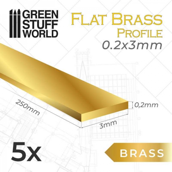 Green Stuff World: Flat Brass Profile 0.2 x 3mm
