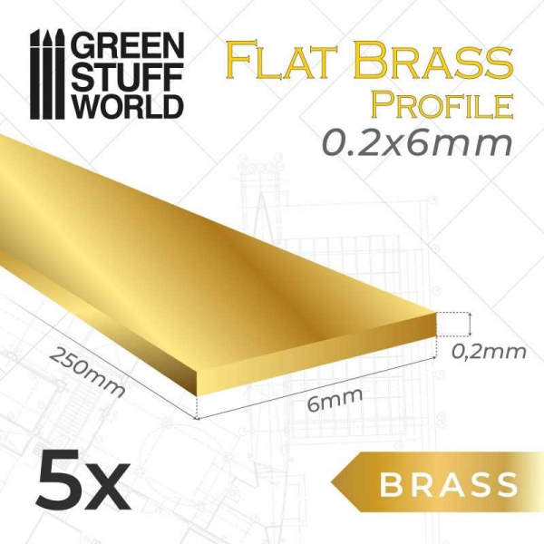 Green Stuff World: Flat Brass Profile 0.2 x 6mm