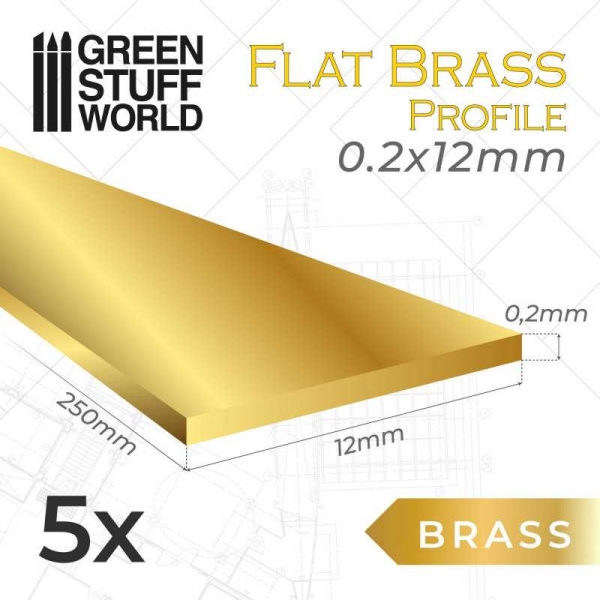 Green Stuff World: Flat Brass Profile 0.2 x 12mm