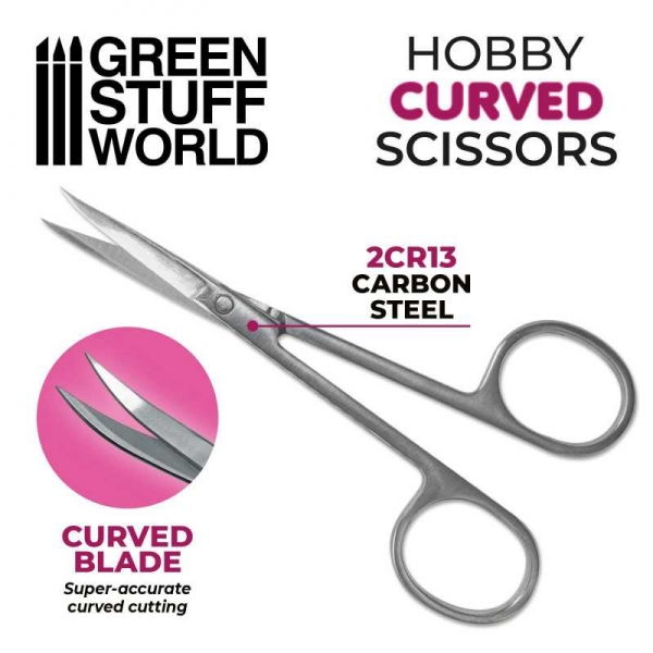 Green Stuff World: Hobby Scissors - Curved Tip