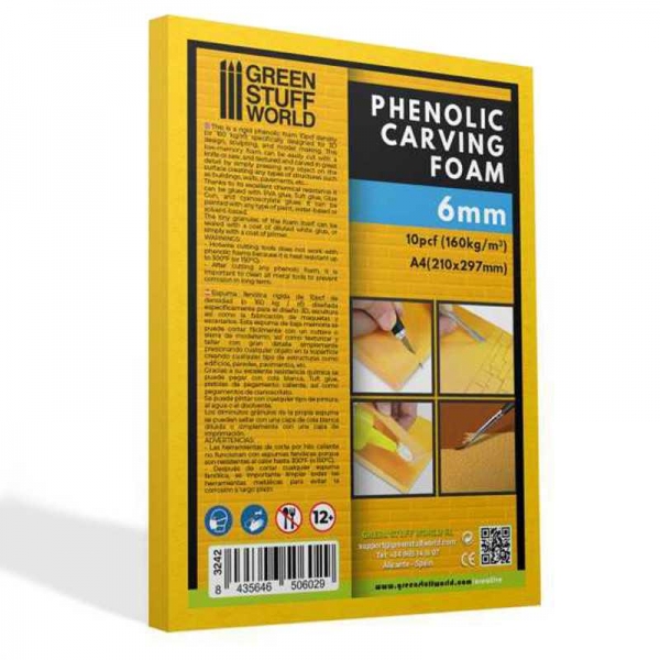 Green Stuff World: Phenolic Carving Foam 6mm - A4 size