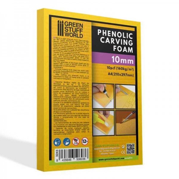 Green Stuff World: Phenolic Carving Foam 10mm - A4 size