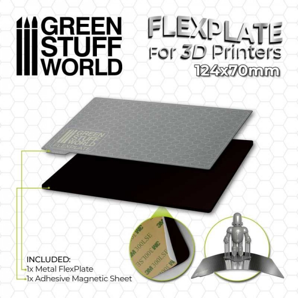 Green Stuff World: Flexplates For 3d Printers - 124x70mm