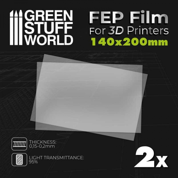Green Stuff World: FEP film 200x140mm (pack x2)