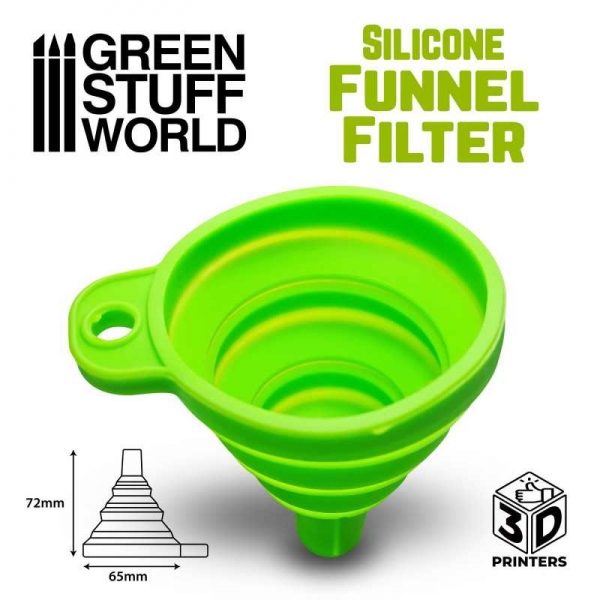 Green Stuff World: Silicone funnel filter for 3D printer