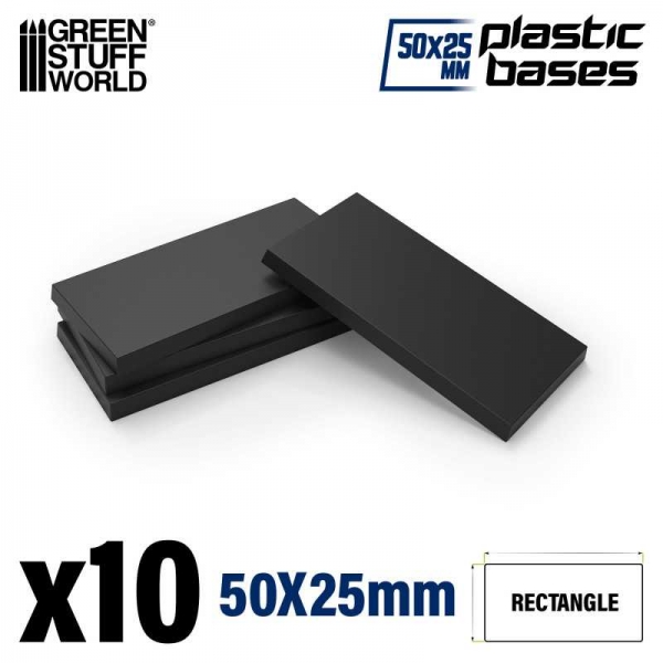 Green Stuff World: Plastic Rectangular Bases 25x50mm