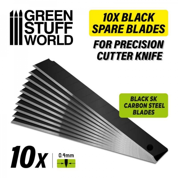 Green Stuff World: 10x Black spare blades 9mm