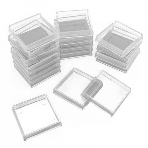 Green Stuff World: Plastic CLEAR Square Hollow Base 25mm