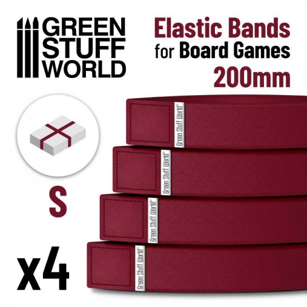 Green Stuff World: Elastic Bands for Board Games 200mm - Pack x4