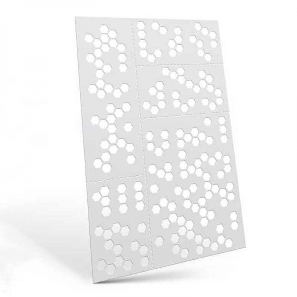 Green Stuff World: Flexible Stencils - HEX CAMO (4x5mm)