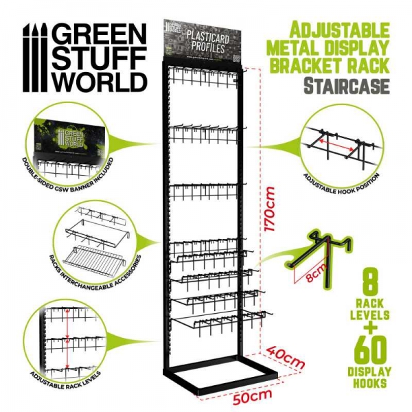 Green Stuff World: GSW Adjustable metal display - Staircase
