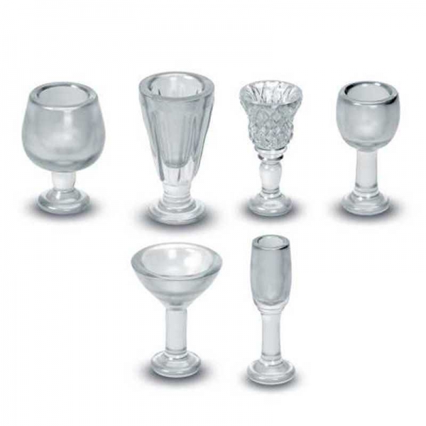 Green Stuff World: Crystal Glasses - Small Cups 1:48-1:35
