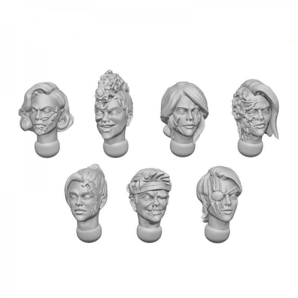 Green Stuff World: Female Heads WOUNDED 1:48