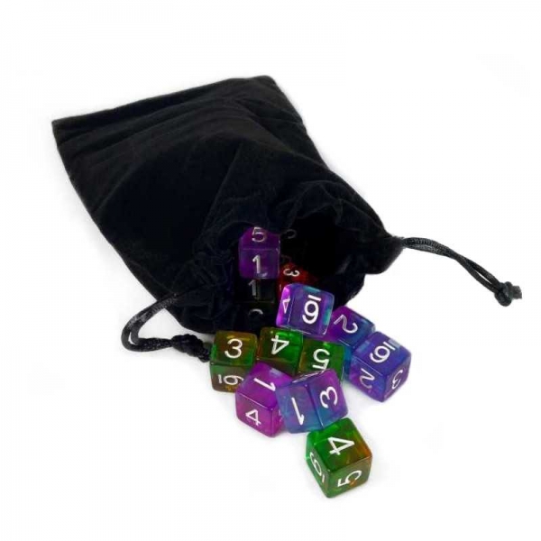 Green Stuff World: LARGE Velvet Black Pouch with Drawstrings