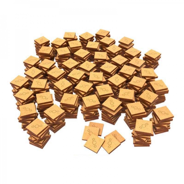 Green Stuff World: MDF Bases - Square 20 mm (Pack x500)