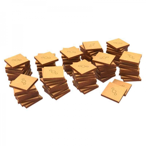 Green Stuff World: MDF Bases - Square 25 mm (Pack x100)