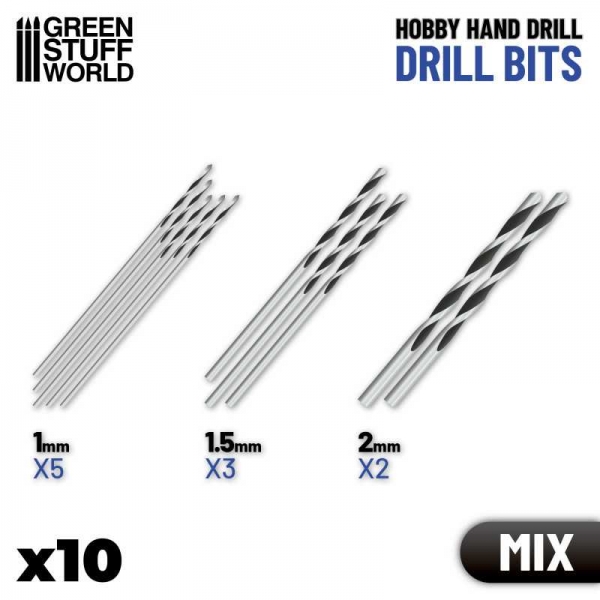 Green Stuff World: Set of 10 drill bits