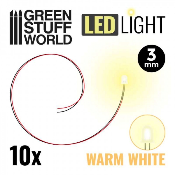 Green Stuff World: Warm White LED Lights - 3mm