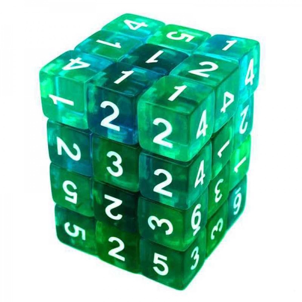 Green Stuff World: 36x D6 12mm Dice - Green-Turquoise