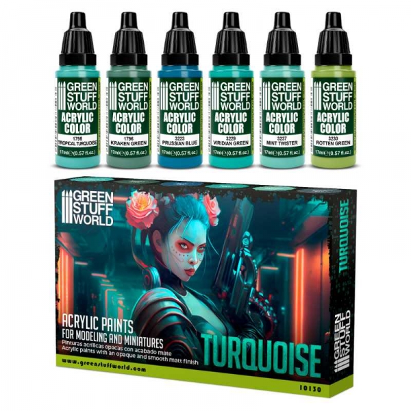 Green Stuff World: Paint Set - Turquoise