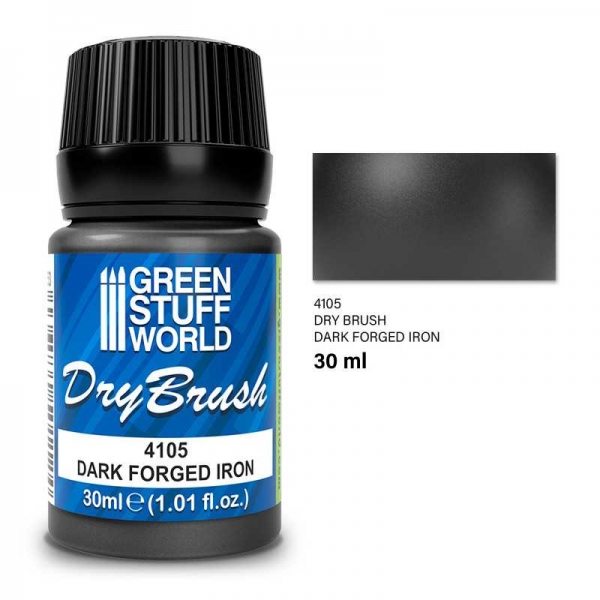 Green Stuff World: Metallic Dry Brush - DARK FORGED IRON 30 ml