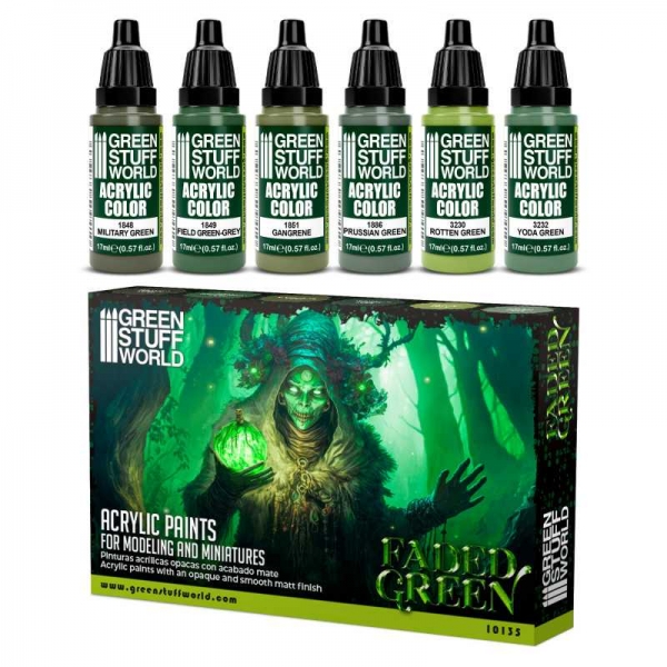 Green Stuff World: Paint Set - Faded Green