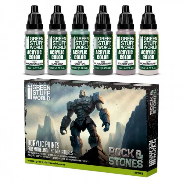 Green Stuff World: Paint Set - Rock & Stone