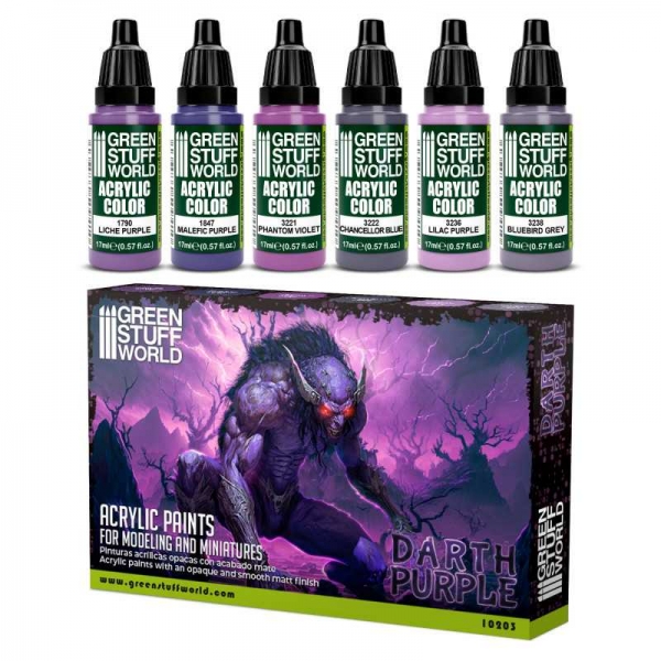 Green Stuff World: Paint Set - Darth Purple