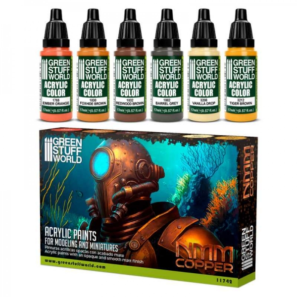 Green Stuff World: Paint Set - NMM Copper