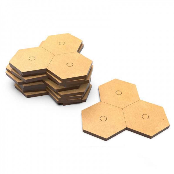 Green Stuff World: Triple Hex bases 32mm - Type 2