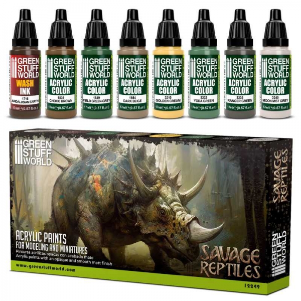 Green Stuff World: Paint Set - Savage Reptiles