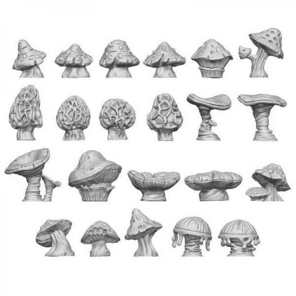 Green Stuff World: Chunky Mushrooms 1:48