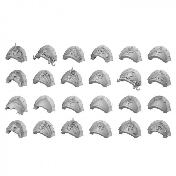 Green Stuff World: DakkaDakka - TRAITORS SQUAD - Chaos Shoulders Pads 1:48