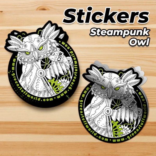Green Stuff World: GSW Steampunk Owl Sticker