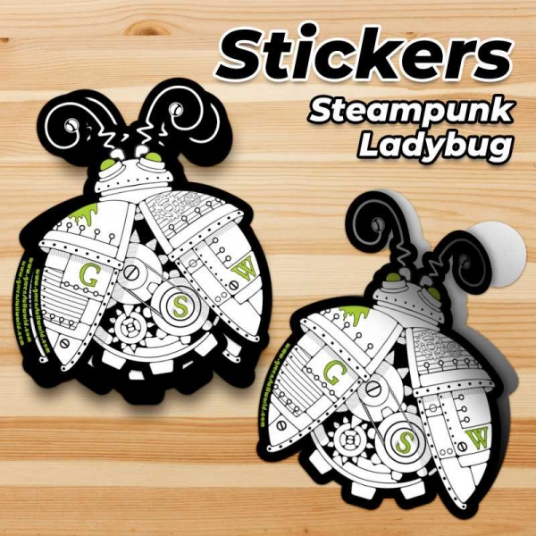 Green Stuff World: GSW Steampunk Ladybird Sticker