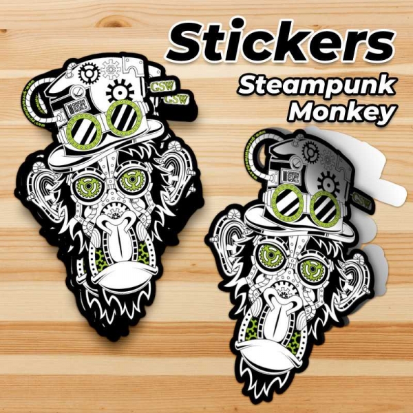 Green Stuff World: GSW Steampunk Monkey Sticker