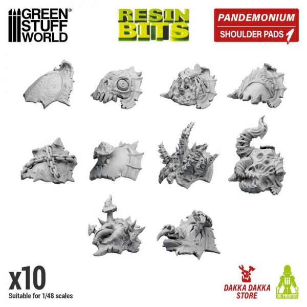 Green Stuff World: DakkaDakka - Pandemonium - Shoulder Pads 1:48 Set 01