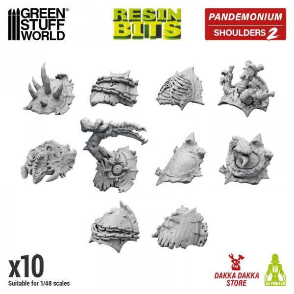 Green Stuff World: DakkaDakka - Pandemonium - Shoulder Pads 1:48 Set 02