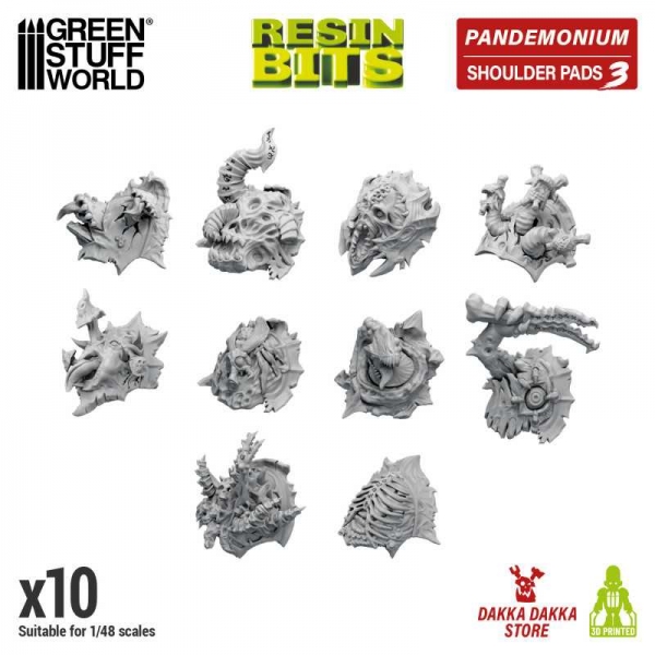 Green Stuff World: DakkaDakka - Pandemonium - Shoulder Pads 1:48 Set 03