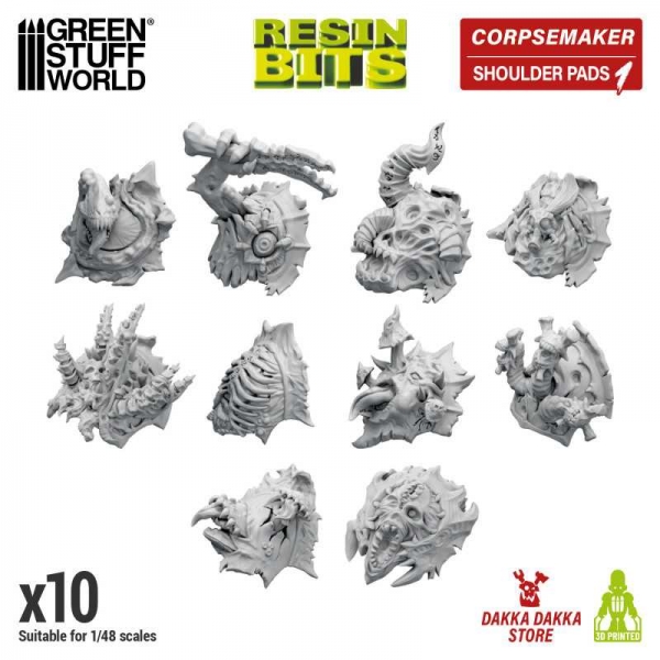 Green Stuff World: DakkaDakka - Corpse Maker - Shoulder Pads 1:48 01