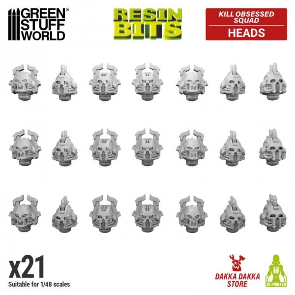 Green Stuff World: DakkaDakka - Kill Obsessed Squad - Heads 1:48